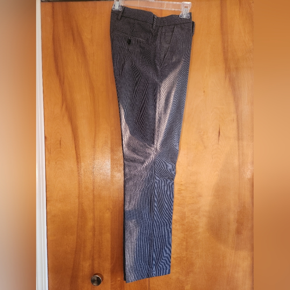 Men's Banana Republic Kentfield Pant 31x32 in Mini Grey Houndstooth - Picture 3 of 5